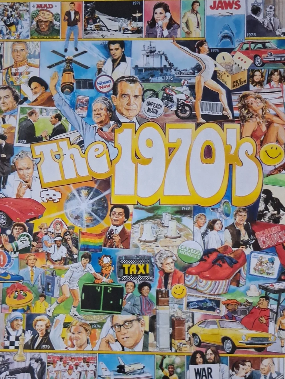 White Mountain The 1970's 1000-Piece Jigsaw Puzzle - Yellow Border